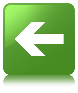 Geri ok simgesi yumuşak yeşil kare düğmesi