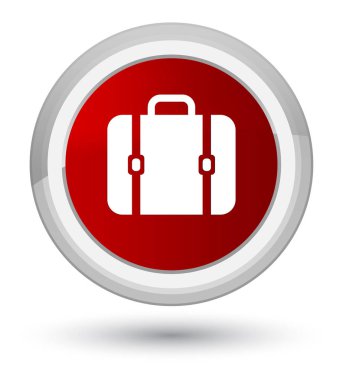 Çanta simge ilk kırmızı yuvarlak düğmeye