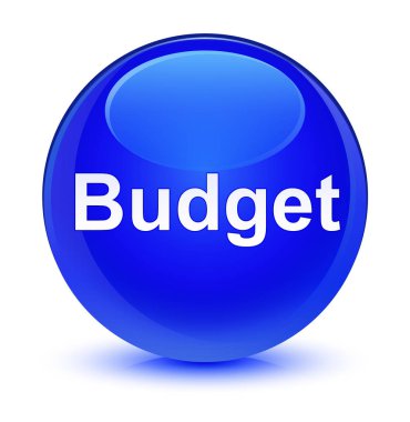 Bütçe cam gibi mavi yuvarlak düğmesi