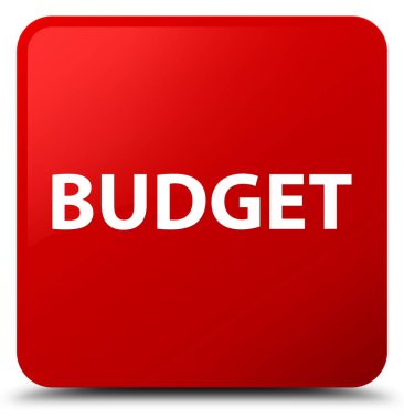 Bütçe kırmızı kare düğme