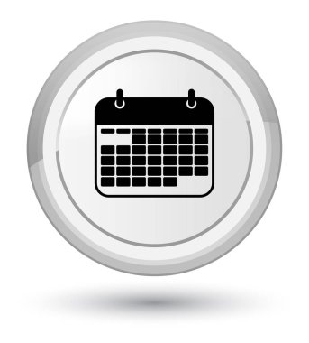 Takvim simgesini baş beyaz yuvarlak düğmesi