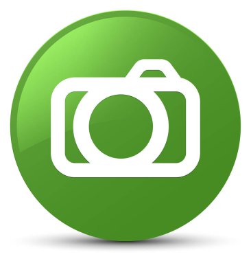 Kamera simgesi yumuşak yeşil yuvarlak düğmesi