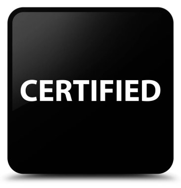 Sertifikalı siyah kare düğme