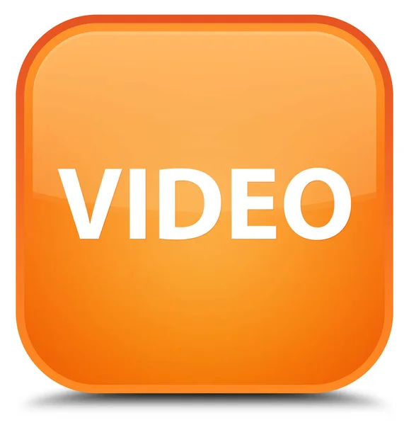 Video speciale pulsante quadrato arancione — Foto Stock