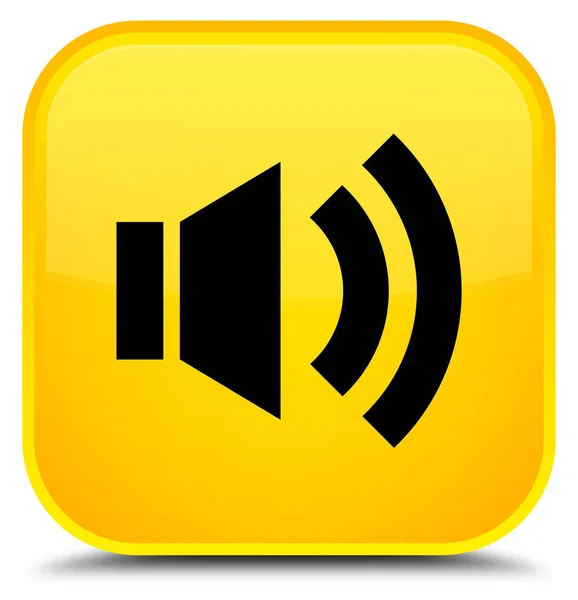 Volume icon special yellow square button — Stock Photo, Image