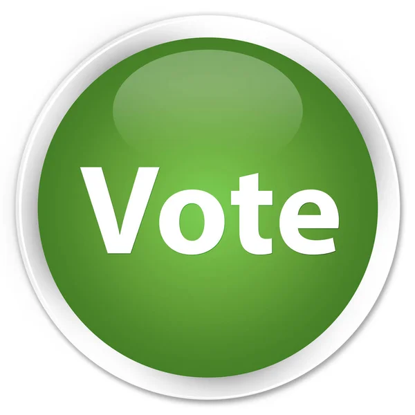 Голосувати преміум м'яка зелена кругла кнопка — стокове фото