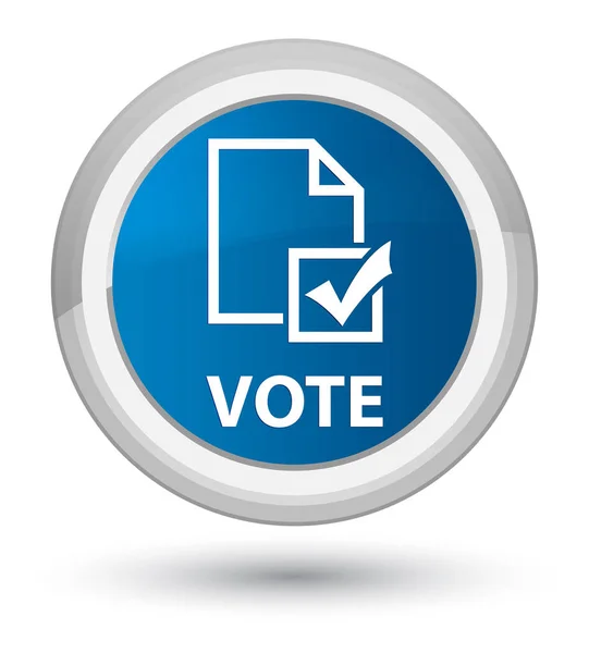 Vote (icône du sondage) premier bouton rond bleu — Photo