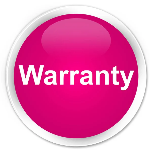 Warranty premium pink round button — Stock Photo, Image
