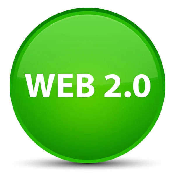 Web 2.0 specjalnych zielony okrągły przycisk — Zdjęcie stockowe