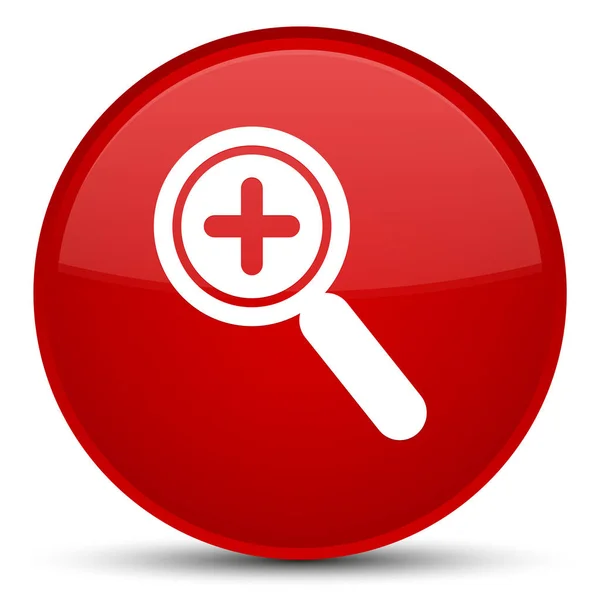 Zooma in ikonen speciella röda runda knappen — Stockfoto