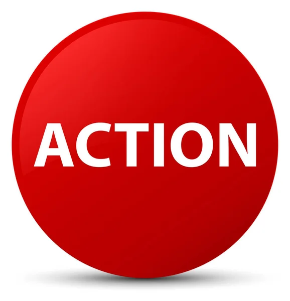Action red round button — Stock Photo, Image