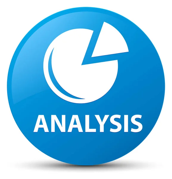 Analys (diagram ikon) cyan blå runda knappen — Stockfoto
