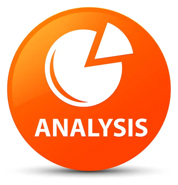 Analysis (graph icon) orange round button — Stock Photo, Image