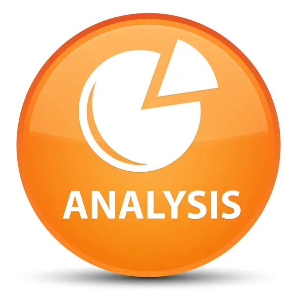 Аналіз (піктограма графа) спеціальна помаранчева кругла кнопка — стокове фото