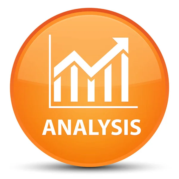 Analizy (statystyki ikona) specjalne pomarańczowy okrągły przycisk — Zdjęcie stockowe