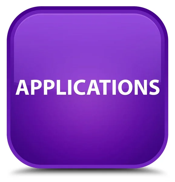 Applications special purple square button — Stock Photo, Image