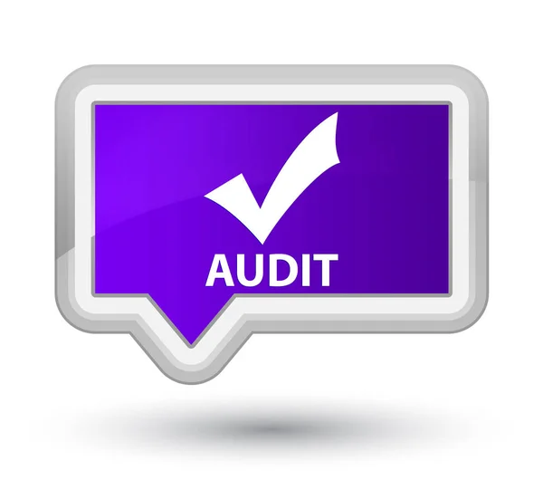 Audit (validare pictogramă) buton prim banner violet — Fotografie, imagine de stoc