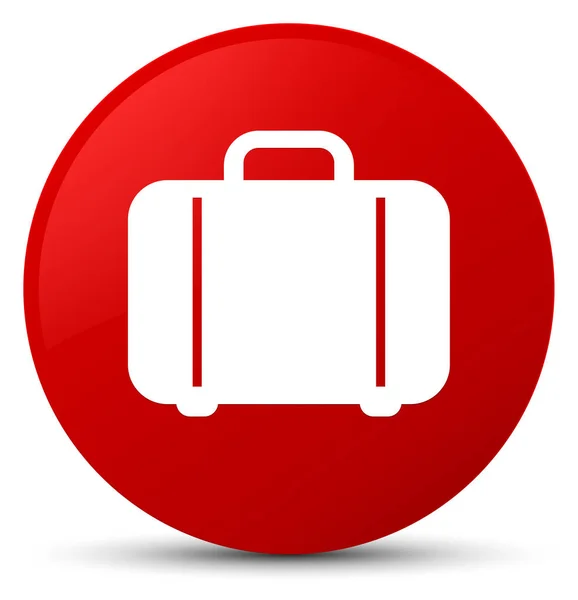 Tasche Symbol roter runder Knopf — Stockfoto