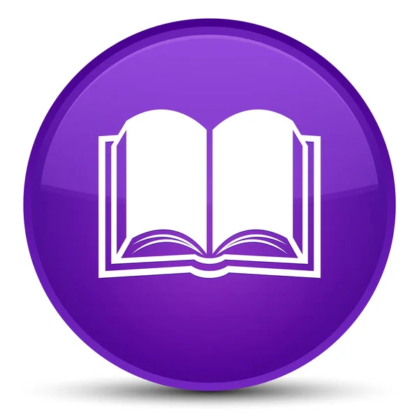 Book icon special purple round button — Stock Photo, Image