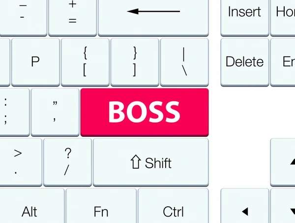 Boss roze toetsenbord knop — Stockfoto