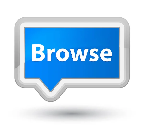 Voornaamste cyaan blauw banner knop Bladeren — Stockfoto