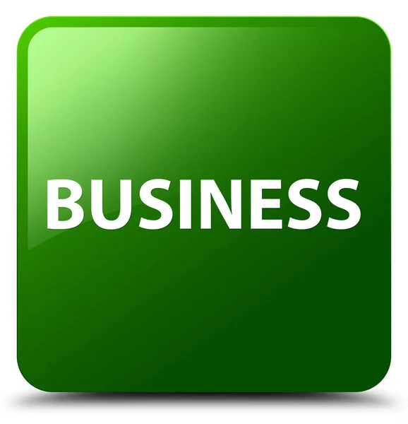 Business green square button — Stock Photo, Image