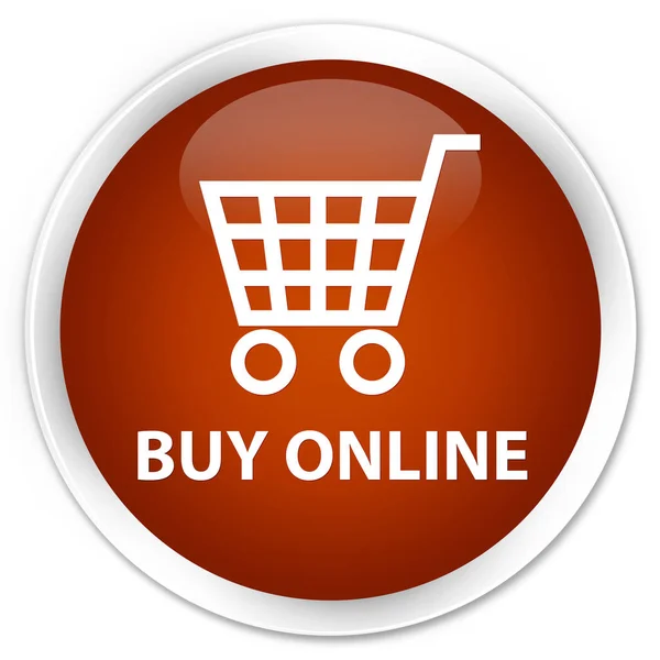 Comprar prémio online botão redondo marrom — Fotografia de Stock