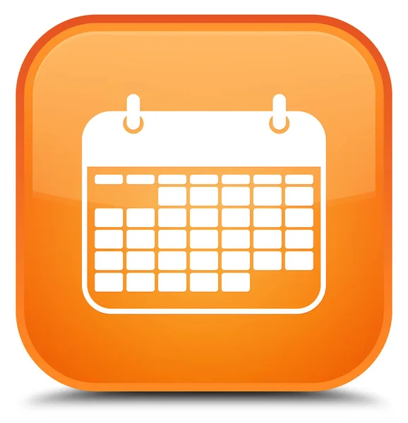 Kalender-ikonen särskilda orange fyrkantiga knappen — Stockfoto