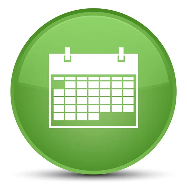 Ημερολόγιο εικονίδιο ειδικό μαλακό πράσινο στρογγυλό κουμπί — Φωτογραφία Αρχείου