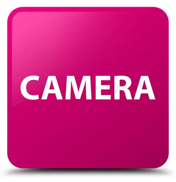 Kamera rosa quadratischer Knopf — Stockfoto
