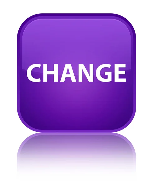 Speciální fialový čtvercové tlačítko změnit — Stock fotografie