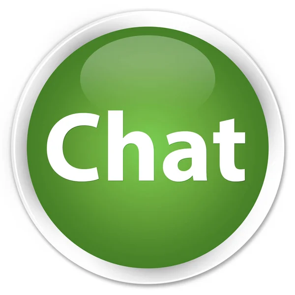 Pulsante rotondo verde morbido premium Chat — Foto Stock