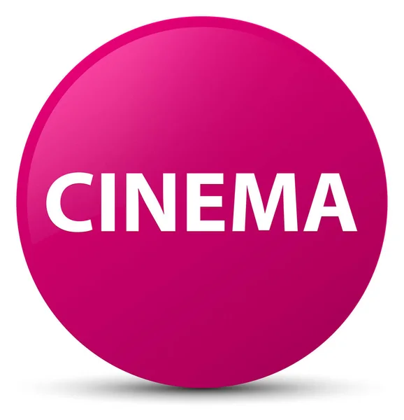 Kino růžové kulaté tlačítko — Stock fotografie