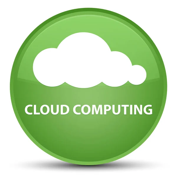 Cloud computing speciale morbido pulsante rotondo verde — Foto Stock