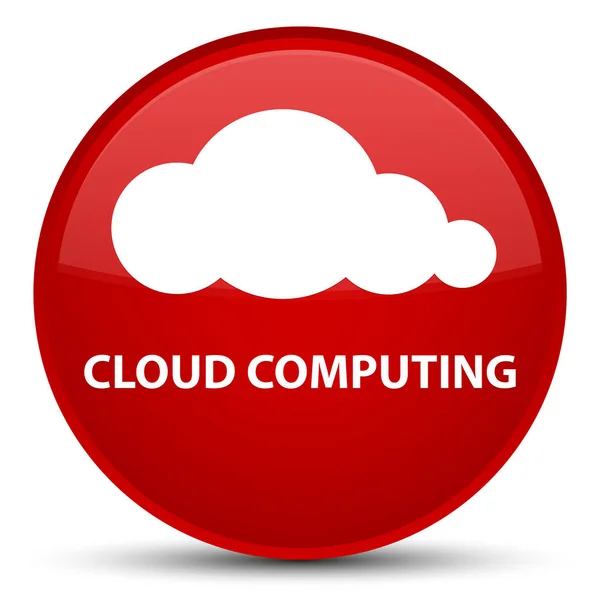 Cloud computing botón redondo rojo especial — Foto de Stock
