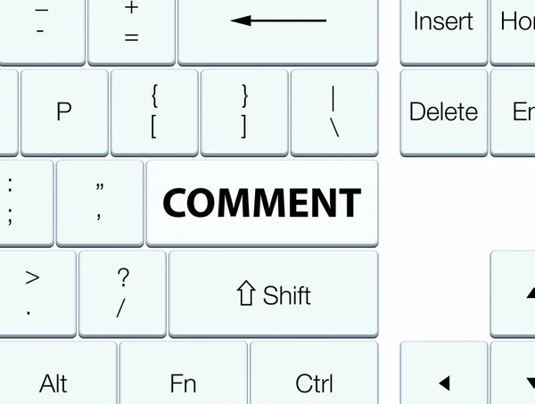 Yorum beyaz klavye düğmesini — Stok fotoğraf
