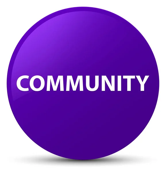 Comunidad púrpura botón redondo —  Fotos de Stock