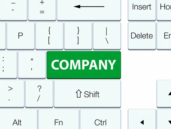 Przycisk zielony klawiatury firmy — Zdjęcie stockowe
