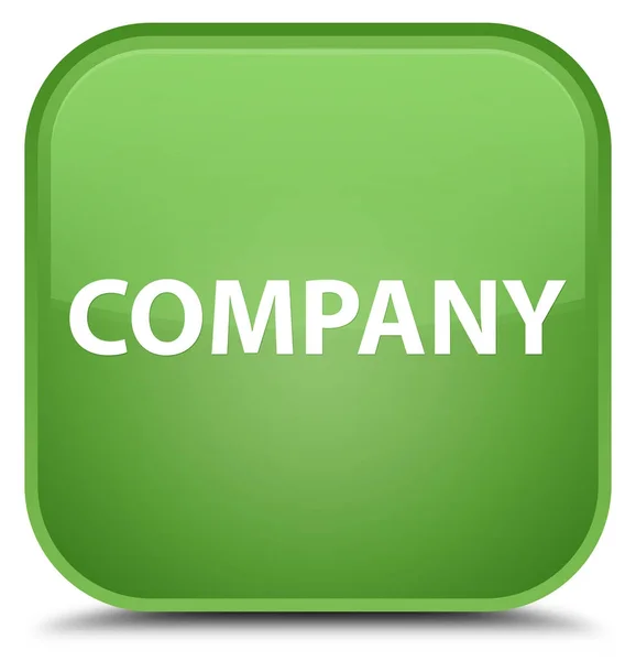 Company special soft green square button — Stock Photo, Image