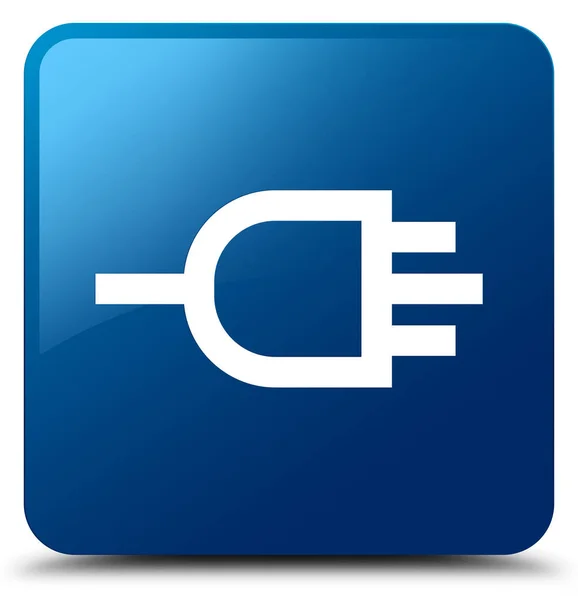 Connect icon blue square button — Stock Photo, Image