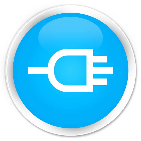 Anslut ikonen premium cyan blå rund knapp — Stockfoto