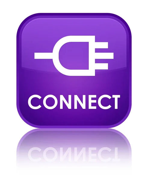Conectar botón cuadrado púrpura especial —  Fotos de Stock