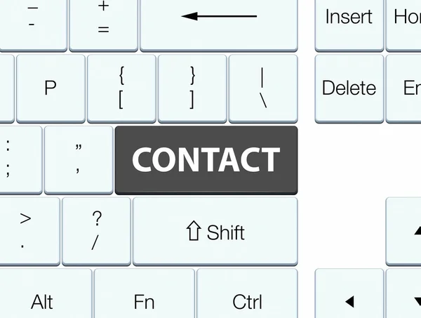 Contact black keyboard button — Stock Photo, Image