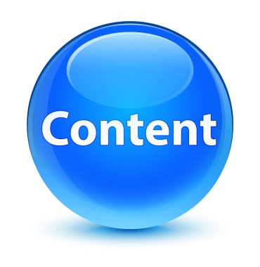 İçerik camsı camgöbeği mavi yuvarlak düğmesi