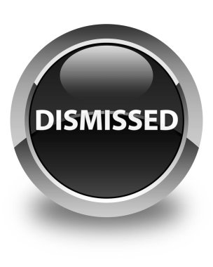 Parlak siyah yuvarlak düğme reddetti