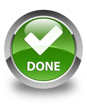 (Simge doğrulama) parlak yumuşak yeşil yuvarlak düğmesi