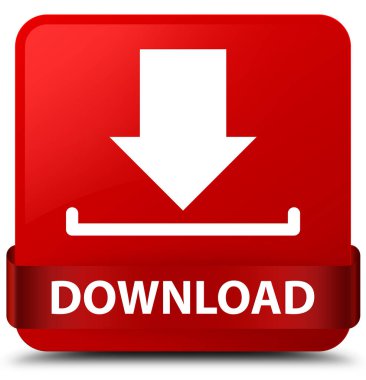 Kırmızı kare düğmesini kırmızı kurdele orta indir