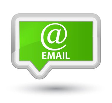 E-posta (adresi simgesi) asal yumuşak yeşil bayrak düğmesini