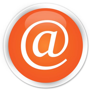 E-posta adresi simgesi sigorta primi düğmesini turuncu