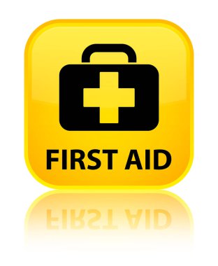 İlk yardım özel sarı kare düğme